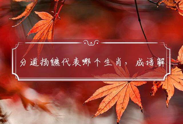 分道扬镳代表哪个生肖，成语解释落实