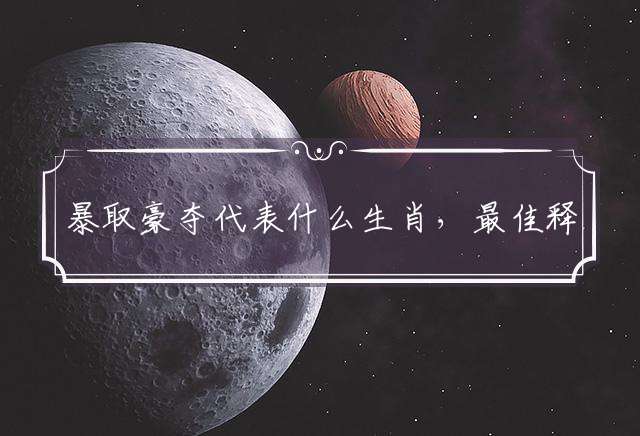 暴取豪夺代表什么生肖，最佳释义解释