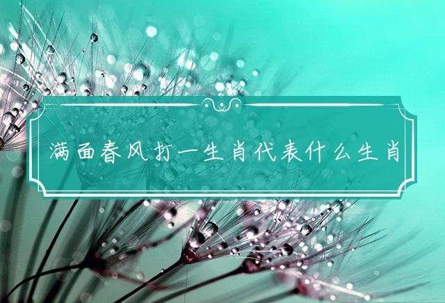 满面春风打一生肖代表什么生肖，精准解答落实