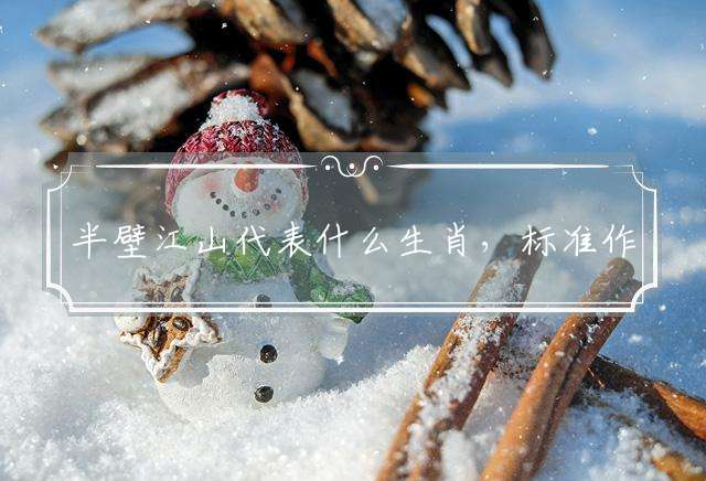 半壁江山代表什么生肖，标准作答落实