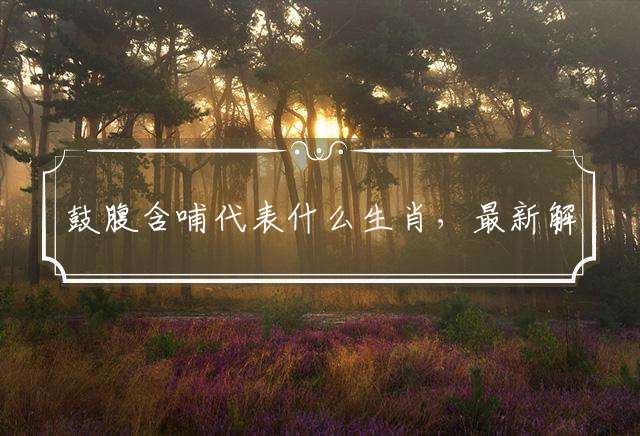 鼓腹含哺代表什么生肖，最新解释落实