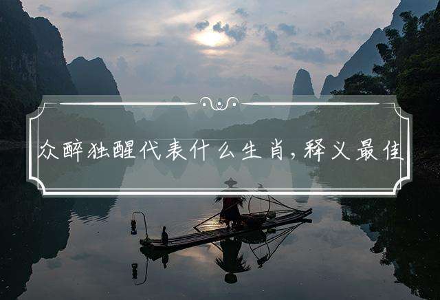 众醉独醒代表什么生肖,释义最佳成语解释